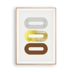 Poster în ramă de stejar deschis - Ooo! - 70x100 cm