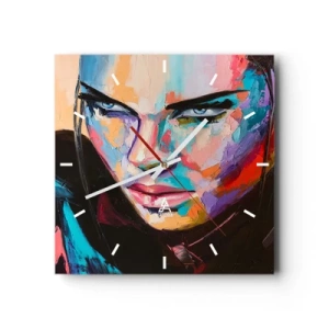 Ceas de perete - Ceas pe sticlă - Sălbăticia inimii - 30x30 cm