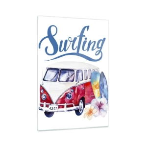 Tablou pe sticlă - Un clasic pentru surferi - 70x100 cm