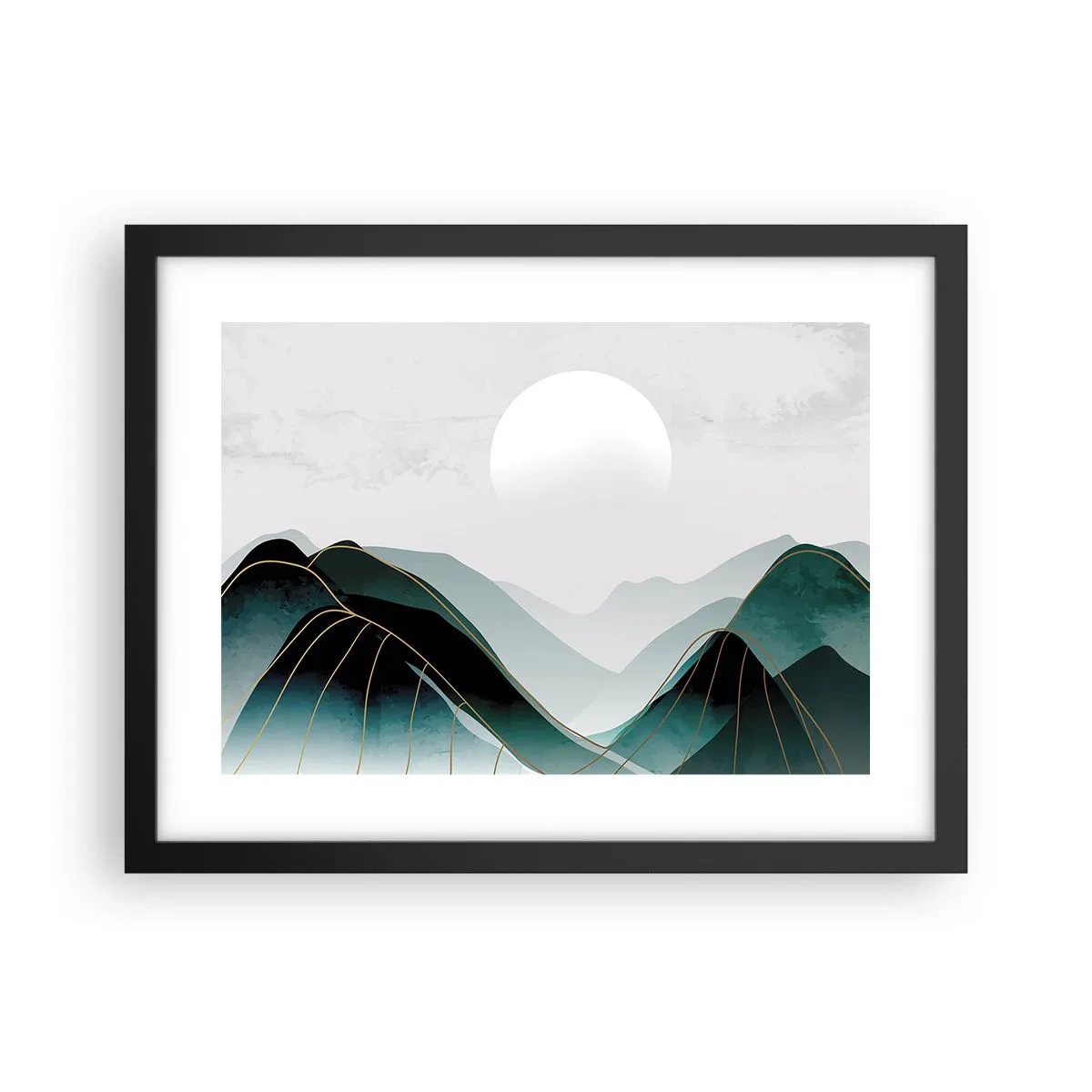 Poster în ramă neagră - Măreție deplină - 40x30 cm