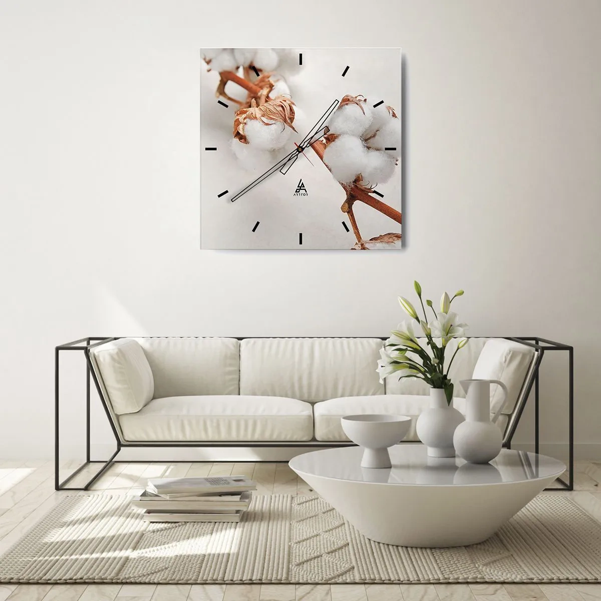 Ceas de perete - Ceas pe sticlă - Numai îmbrățișări - 30x30 cm