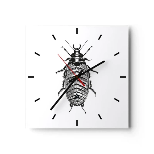 Ceas de perete - Ceas pe sticlă - Ce specimen! - 30x30 cm