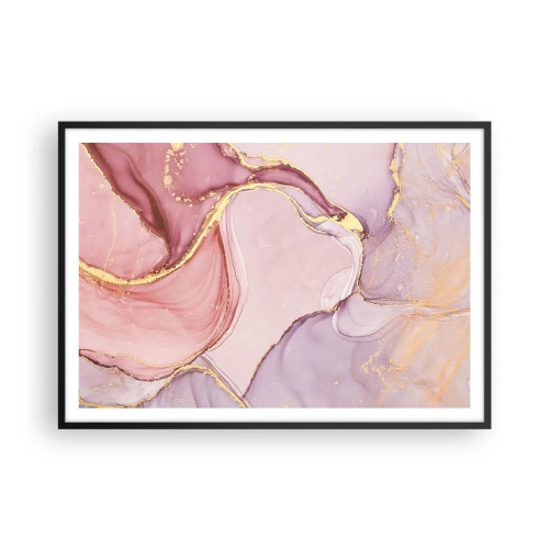 Poster în ramă neagră - O mângâiere de culoare - 100x70 cm