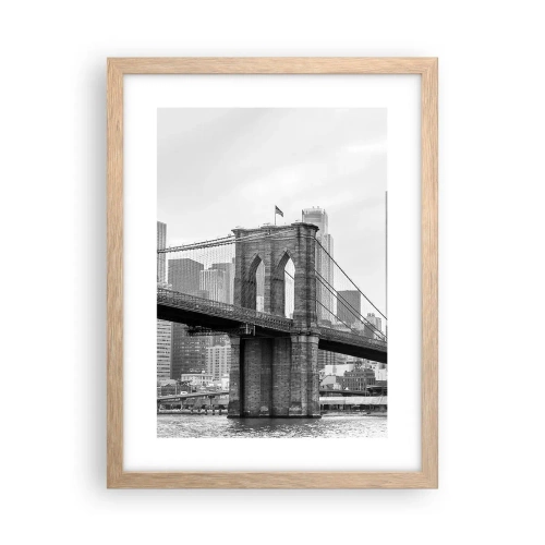 Poster în ramă de stejar deschis - New York vibes - 30x40 cm