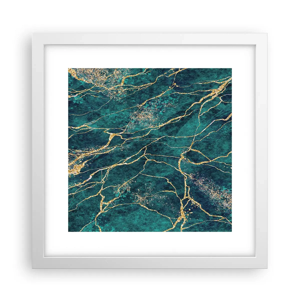 Poster în ramă albă - Filon de aur - 30x30 cm