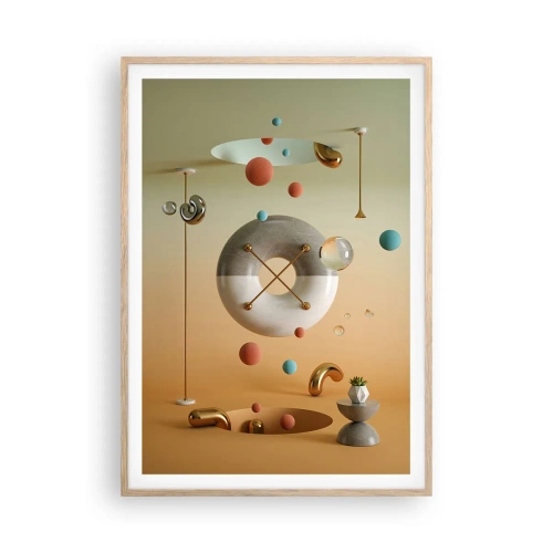 Poster în ramă de stejar deschis - Orice se poate întâmpla - 70x100 cm