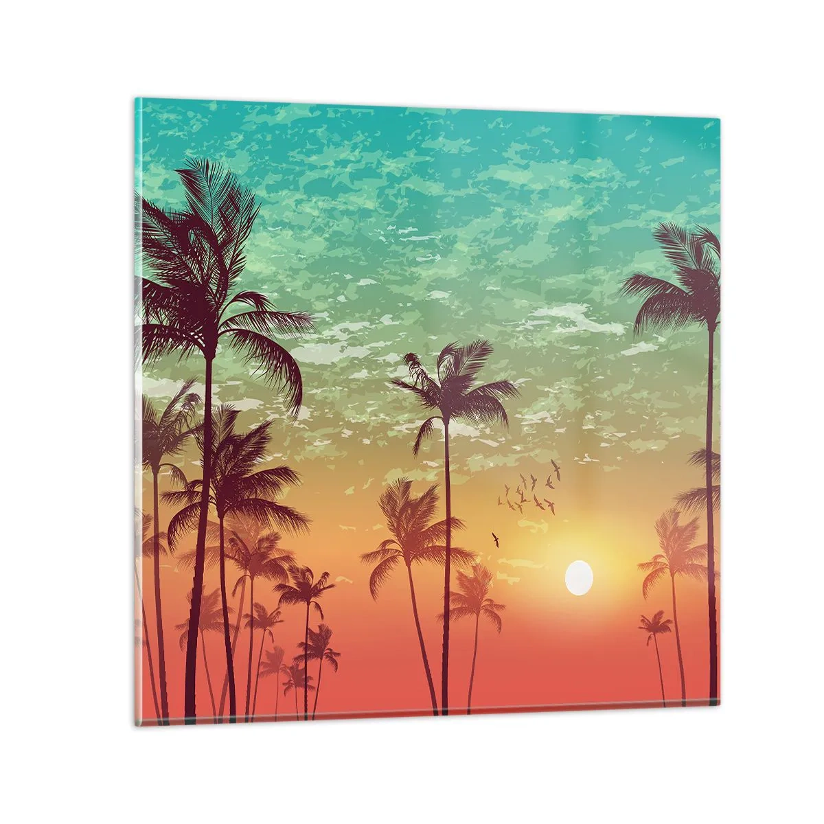 Tablou pe sticlă - Climate tropicale - 30x30 cm