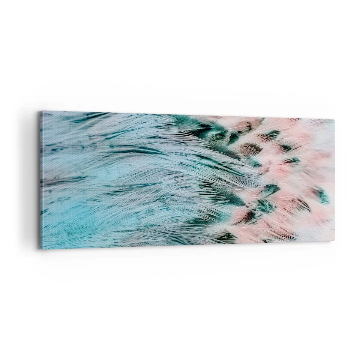 Tablou pe pânză - Puful roz și safir - 100x40 cm