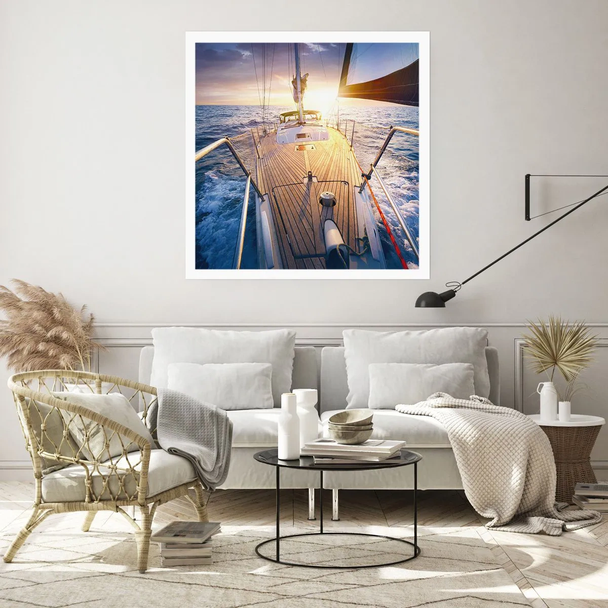 Poster - Alergând pe valuri - 40x40 cm