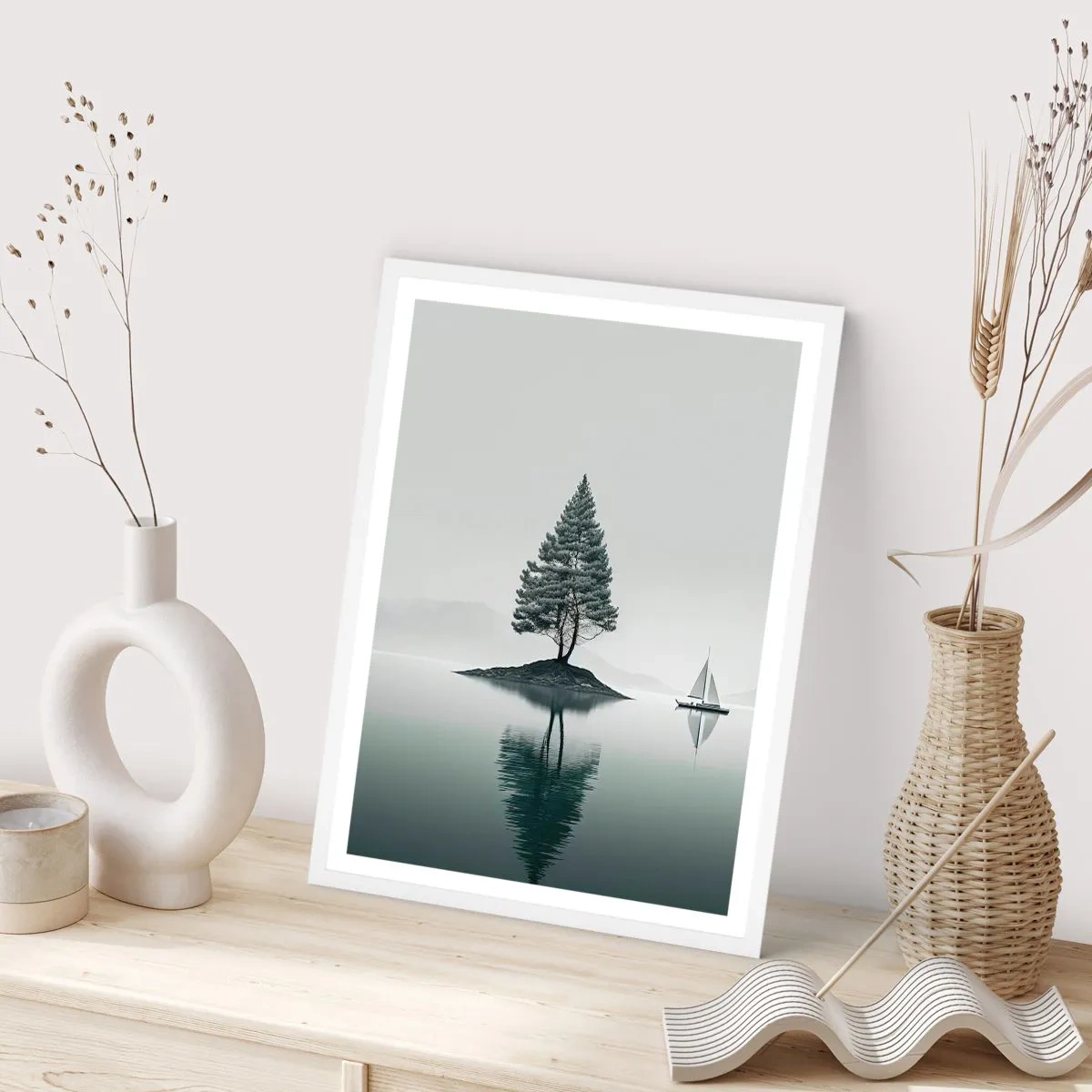 Poster în ramă albă - Visând cu ochii deschiși - 40x50 cm