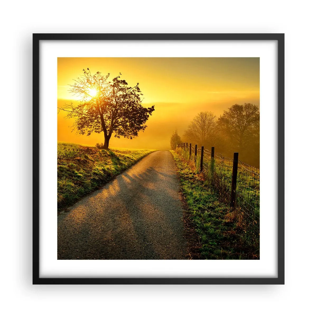 Poster în ramă neagră - O după-amiază de miel - 50x50 cm