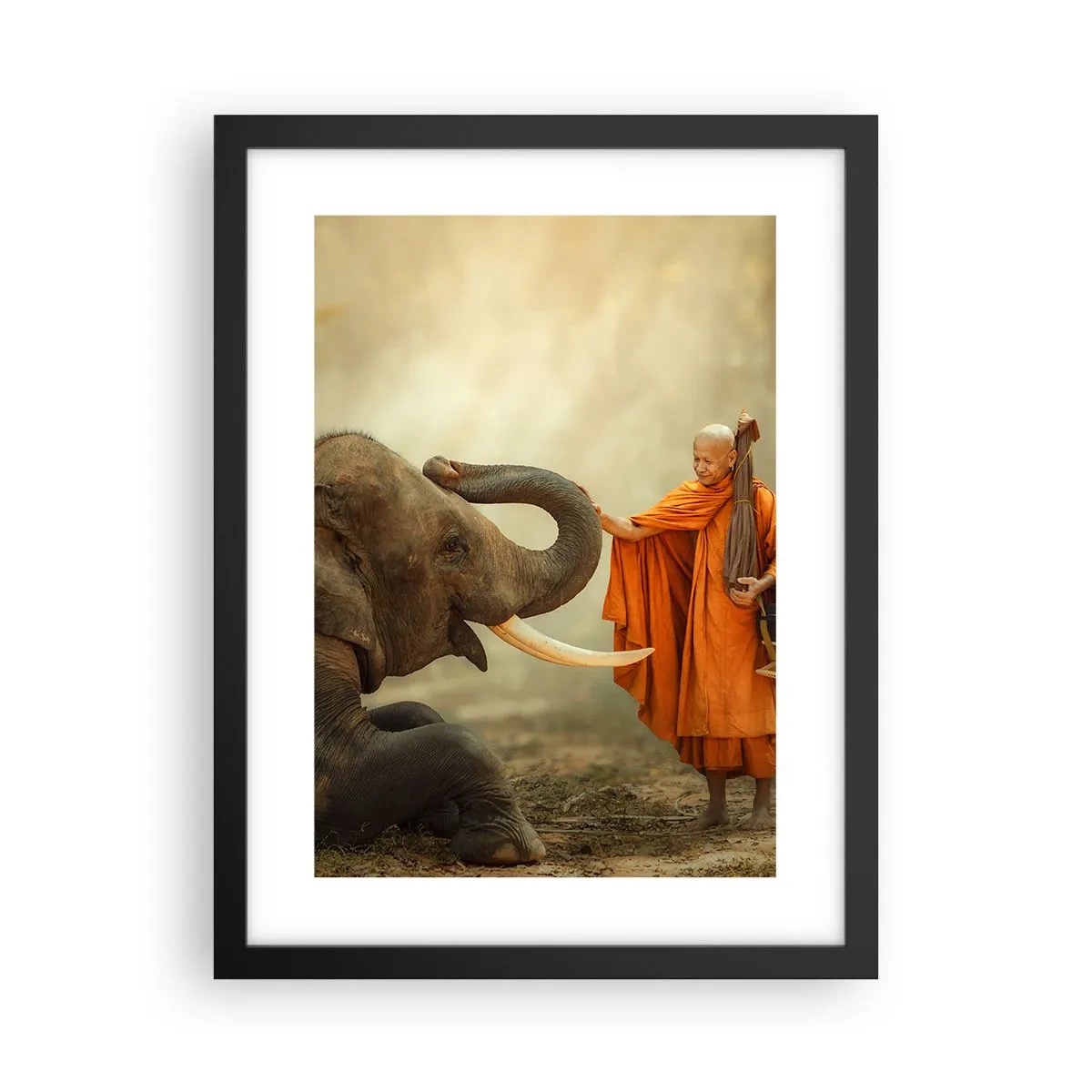 Poster în ramă neagră - Întâlnire în călătorie - 30x40 cm