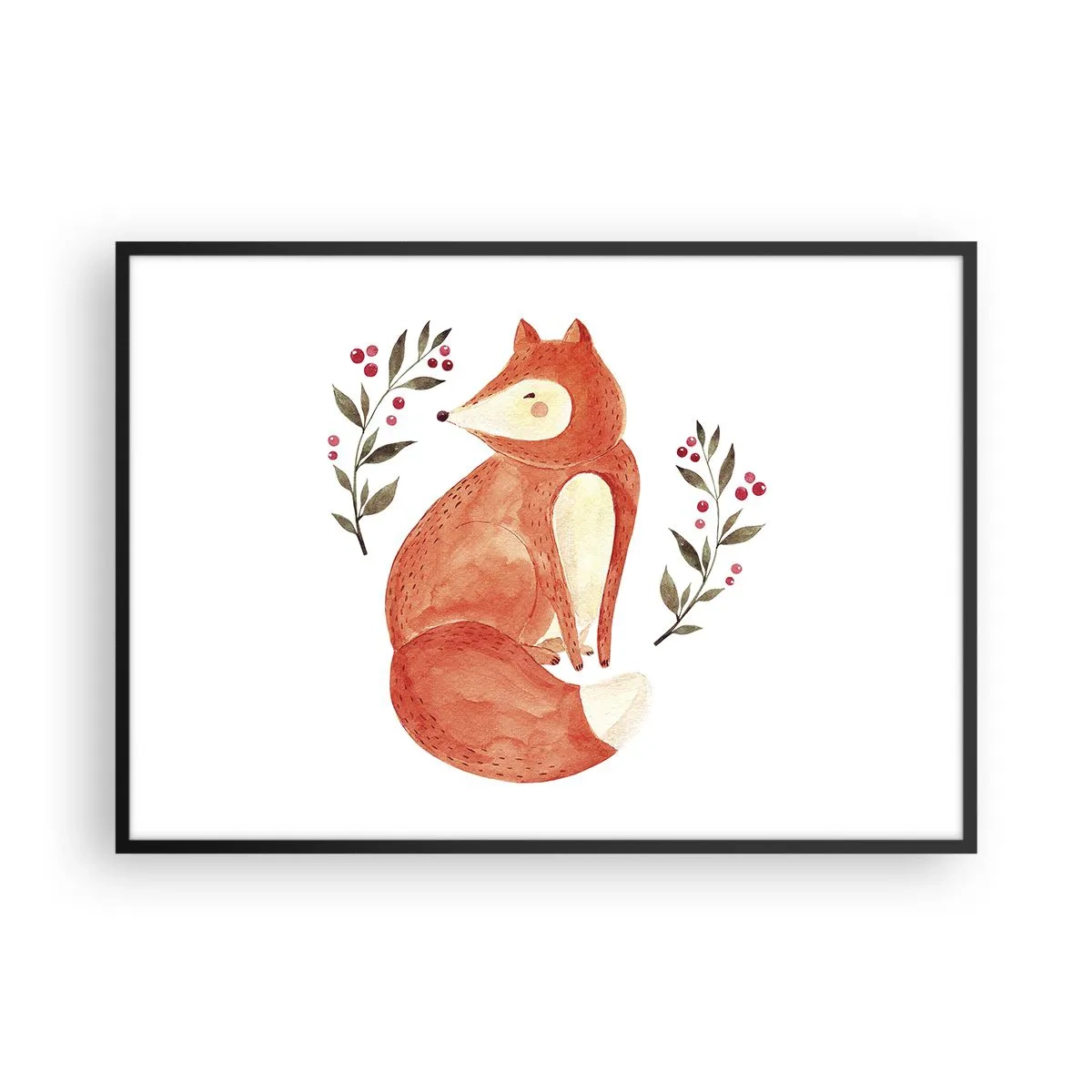 Poster în ramă neagră - Micuțul roșcat - 100x70 cm