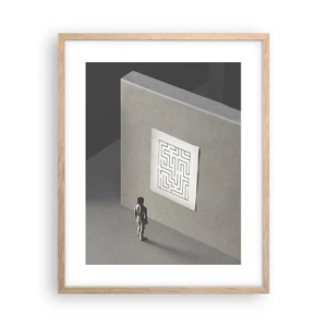 Poster în ramă de stejar deschis - Dar unde sunt? - 40x50 cm