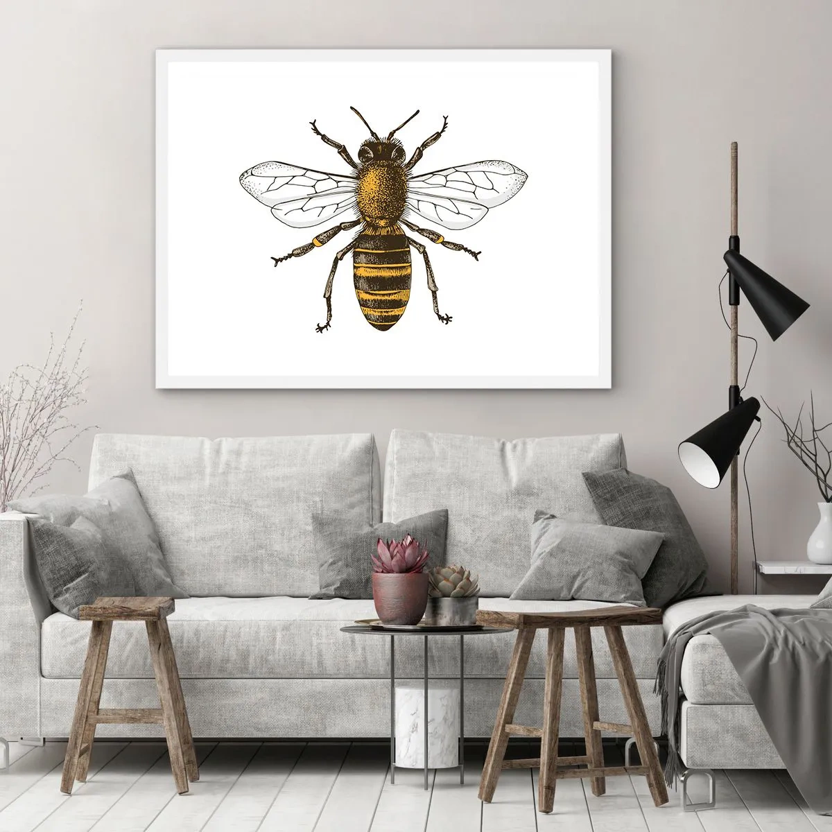 Poster în ramă albă - Frumoasă și bună - 70x50 cm