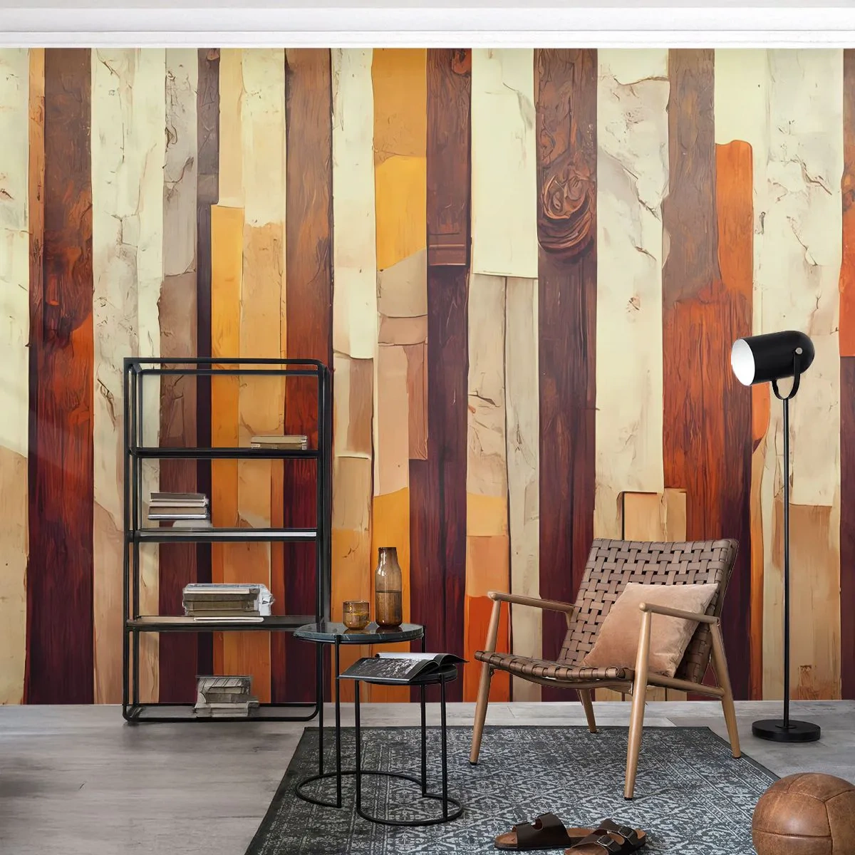 Tapet Standard Eco - Imnul copacilor din pădure - Bucată, Abstracția, Curele - 350x256 cm