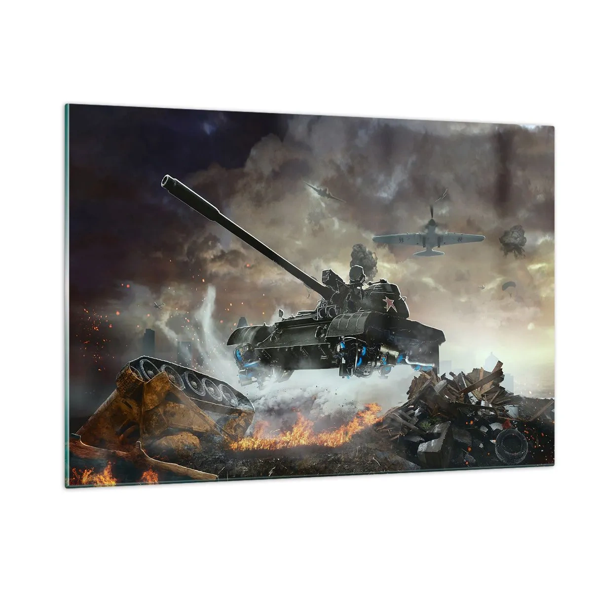 Tablou pe sticlă - Bătălia este teribilă și frumoasă - 120x80 cm