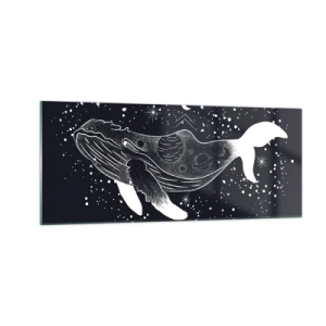 Tablou pe sticlă - În oceanul universului - 100x40 cm