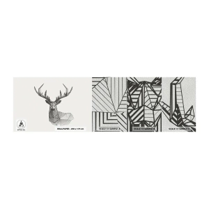 Mostră tapet Premium Sand - Cerb în stil cubist - Abstracția, Cerb, Animale - 100x30 cm