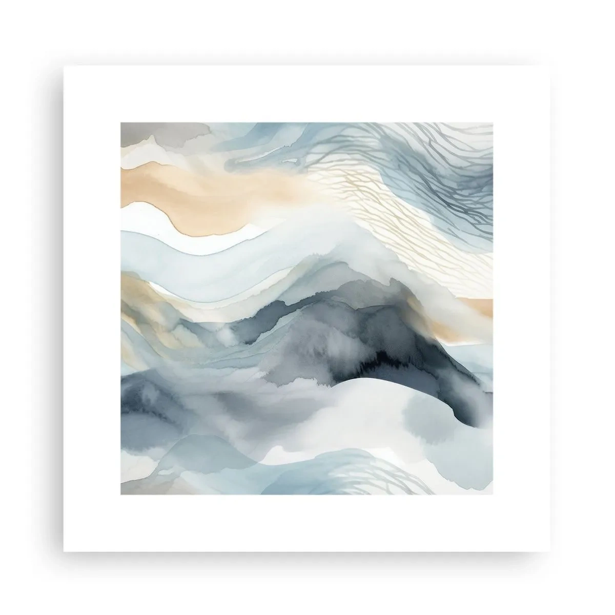 Poster - Abstracție de zăpadă și ceață - 30x30 cm