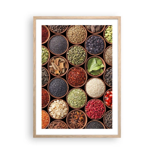 Poster în ramă de stejar deschis - Toate gusturile lumii - 50x70 cm