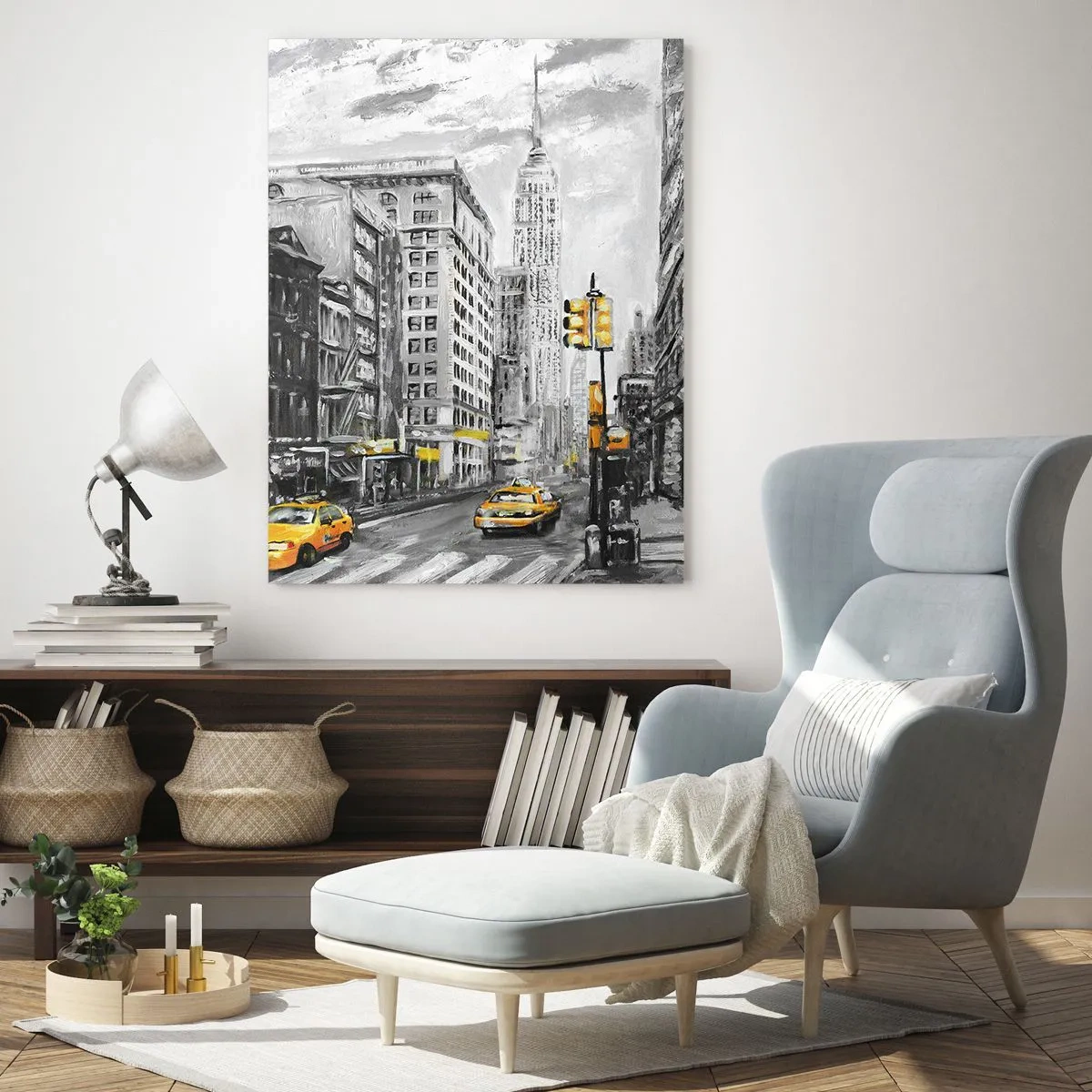 Tablou pe sticlă - O poveste din New York - 50x70 cm