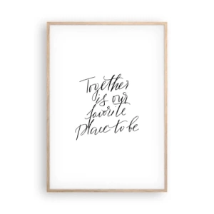 Poster în ramă de stejar deschis - O simți și tu? - 70x100 cm