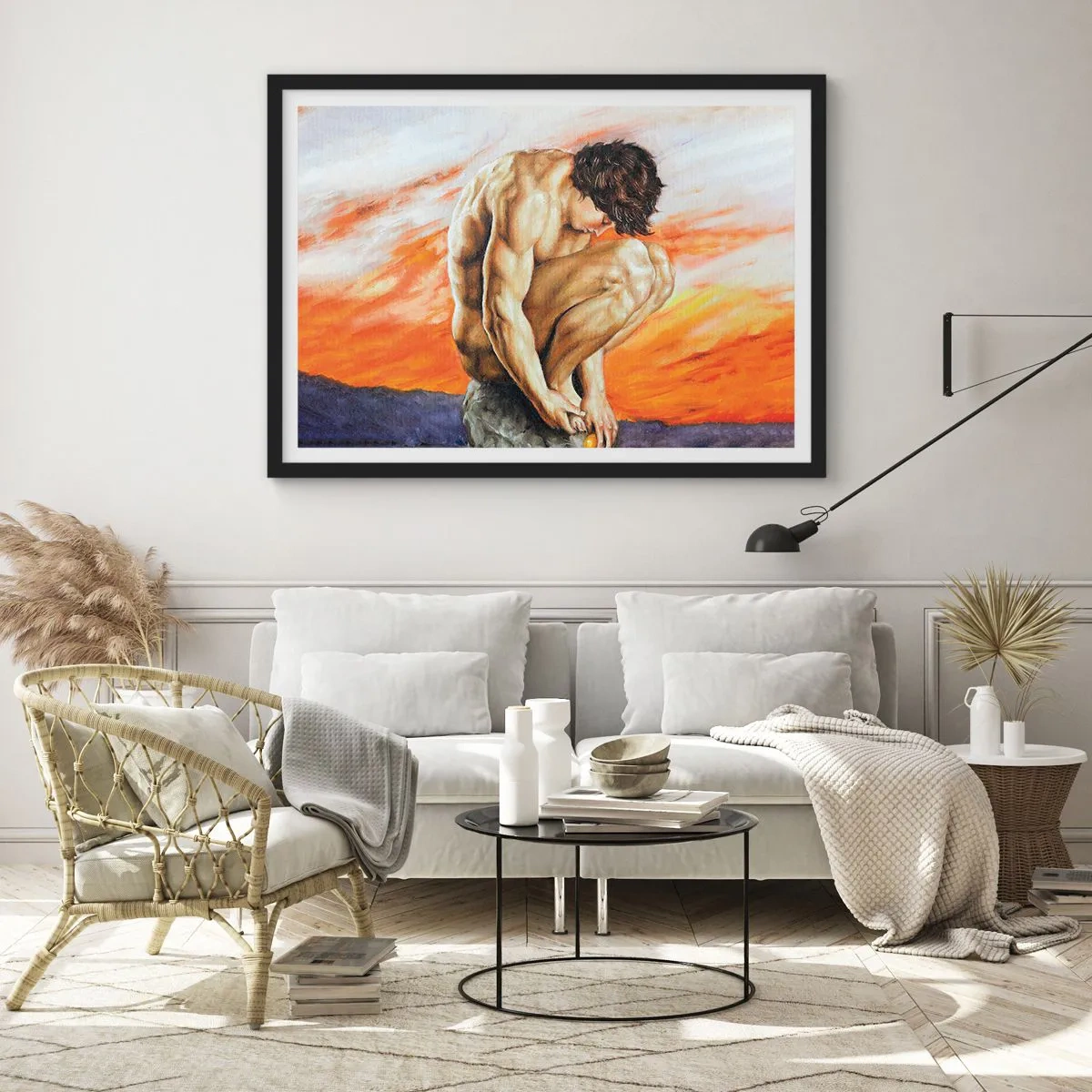 Poster în ramă neagră - Ascultându-se pe sine - 91x61 cm