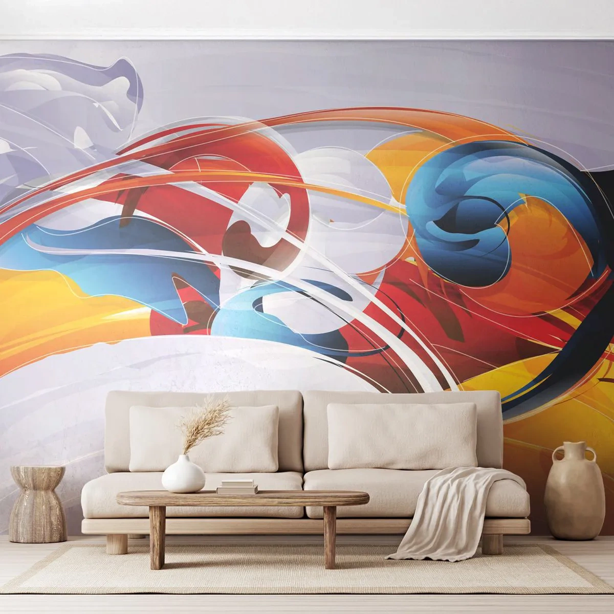 Tapet Autoadeziv Deluxe Sticker - Dansul elementelor - Abstracția, Bucată, Grafică - 250x175 cm
