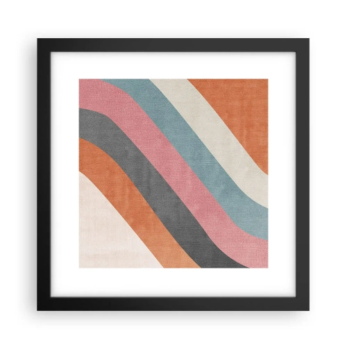 Poster în ramă neagră - Compoziție diagonală - mișcare - 30x30 cm