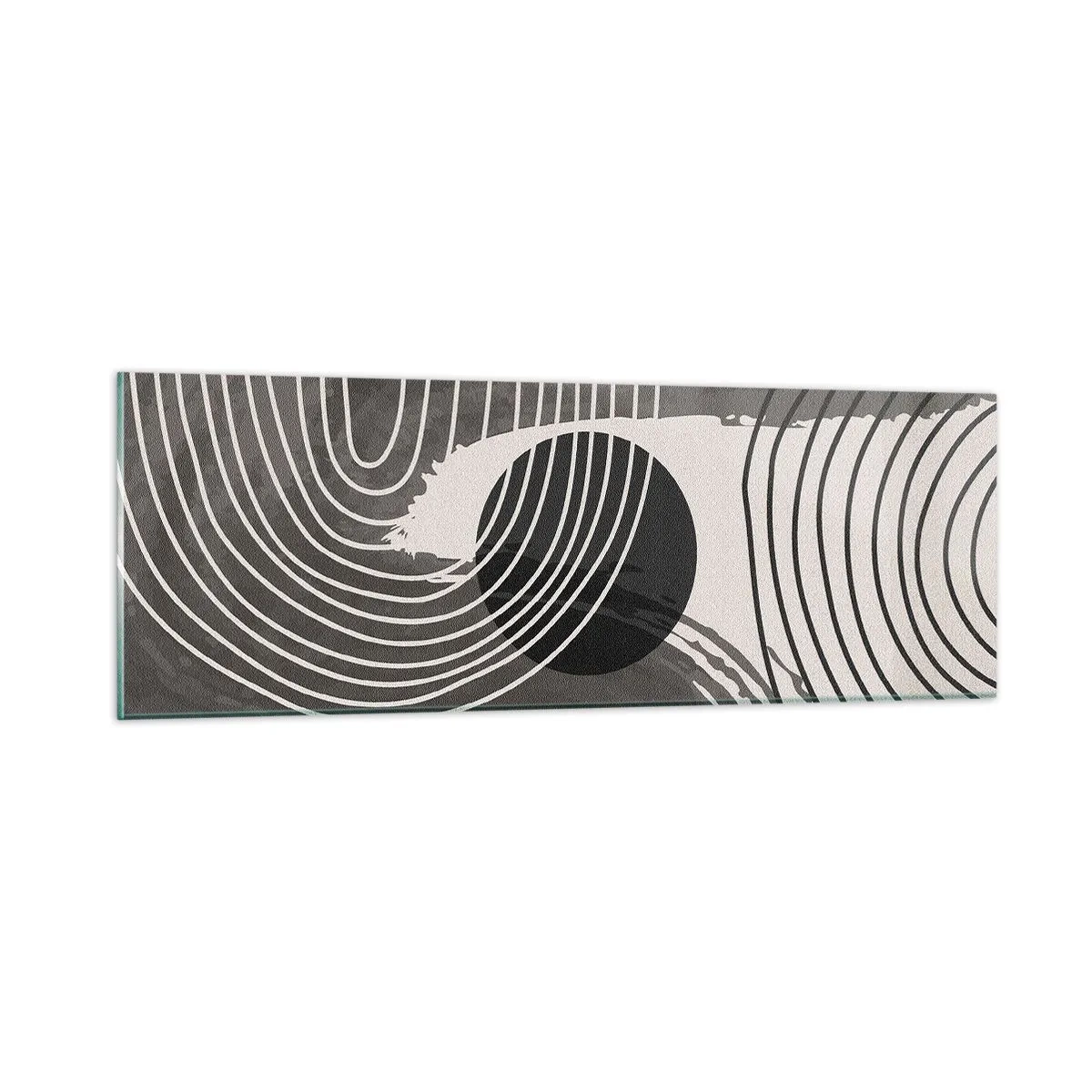 Tablou pe sticlă - Ovalul câștigă - 90x30 cm