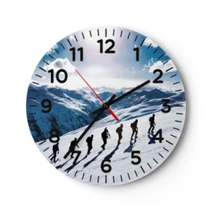 Ceas de perete - Ceas pe sticlă - Echipa câștigătoare - 30x30 cm