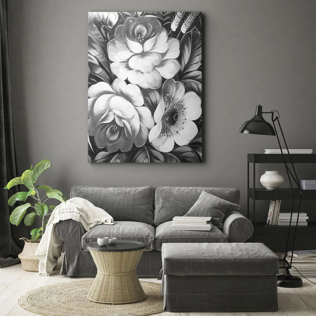 Tablou pe pânză - Frumoase chiar și în gri - 50x70 cm