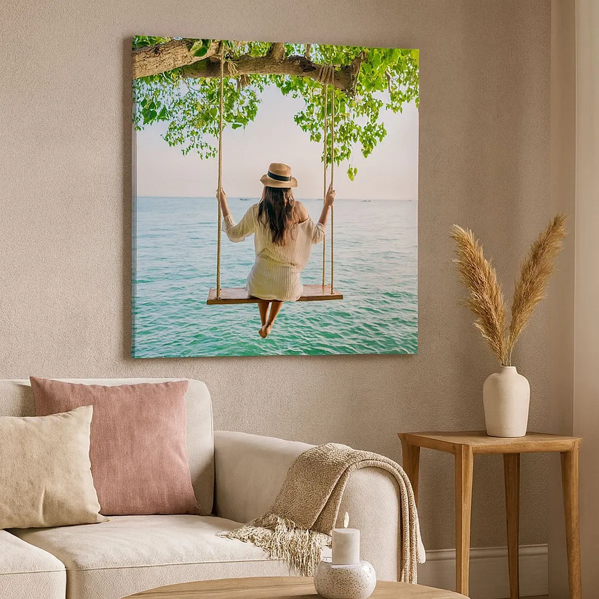 Tablou pe pânză - Viața este frumoasă - 30x30 cm