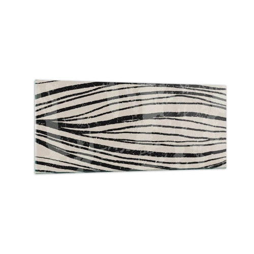 Tablou pe sticlă - Deversare de linii - 120x50 cm