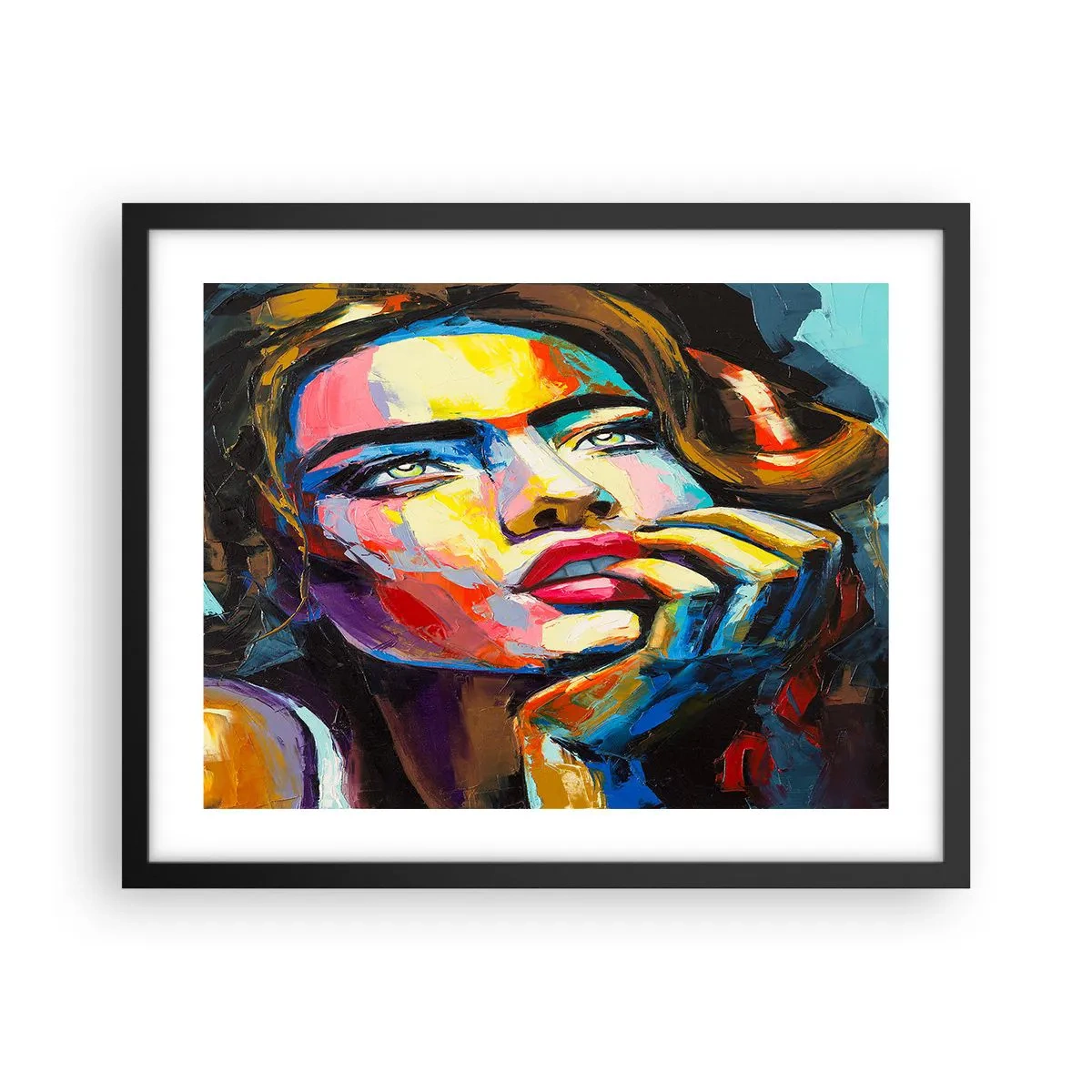 Poster în ramă neagră - Visele ca niște păsări se înalță pe cer - 50x40 cm