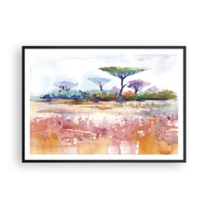 Poster în ramă neagră - Culorile savanei - 100x70 cm
