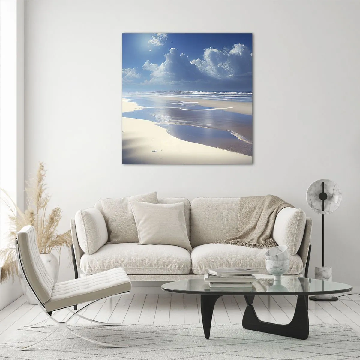 Tablou pe sticlă - Vacanță în paradis - 70x70 cm