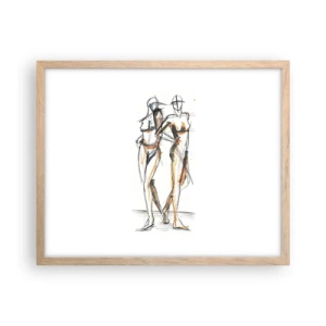 Poster în ramă de stejar deschis - Un studiu de farmec - 50x40 cm