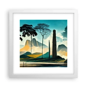 Poster în ramă albă - Din ce în ce mai sus - 30x30 cm