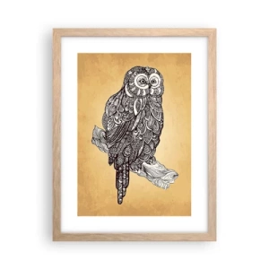 Poster în ramă de stejar deschis - Ornamente complicate de înțelepciune - 30x40 cm