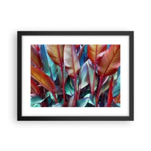 Poster în ramă neagră - Tufiș colorat - 40x30 cm