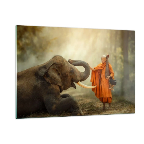 Tablou pe sticlă - Întâlnire în călătorie - 120x80 cm
