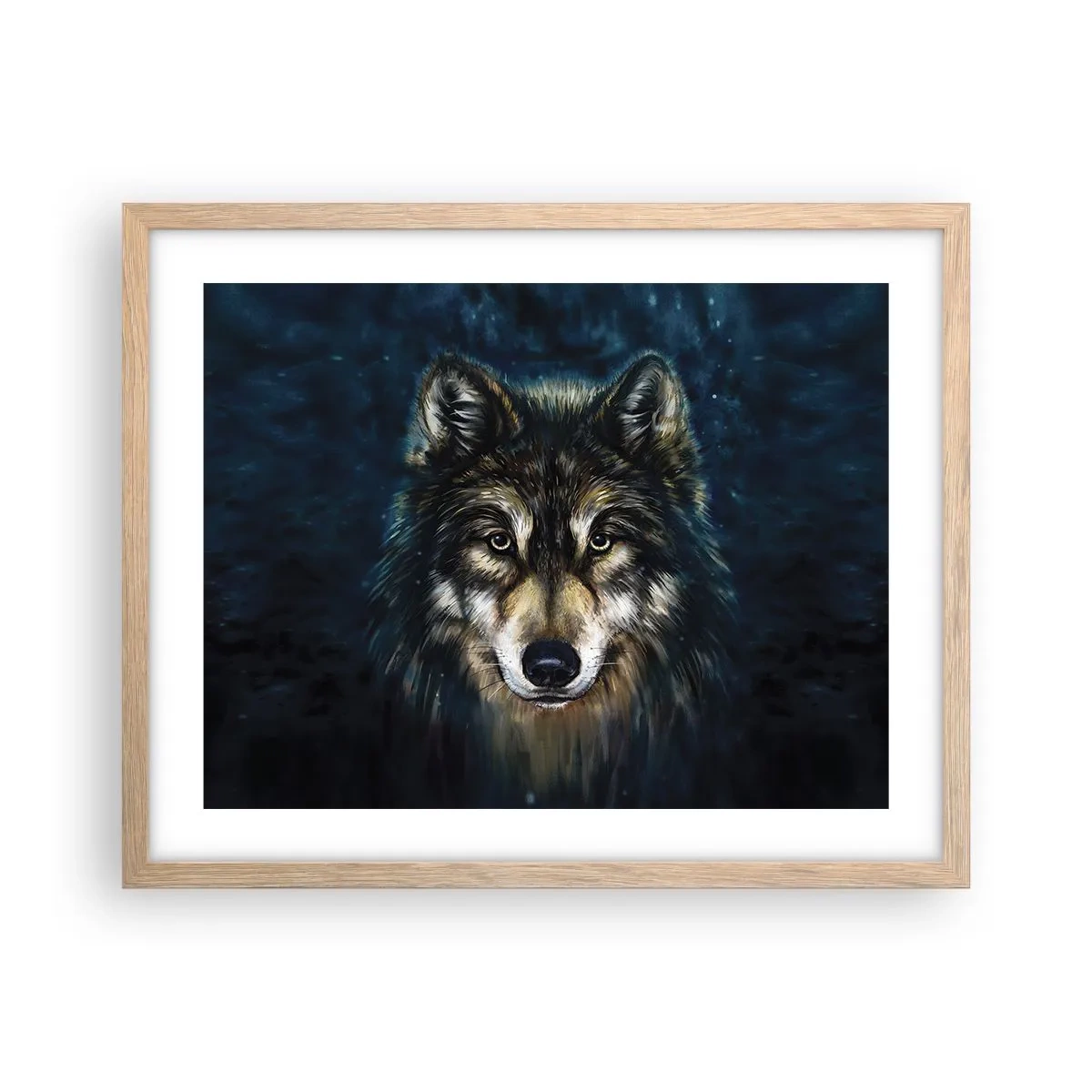 Poster în ramă de stejar deschis - Alfa? Și omega - 50x40 cm