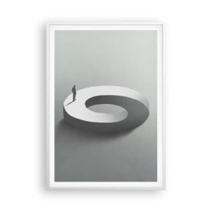 Poster în ramă albă - Înțelegi ceva? - 70x100 cm