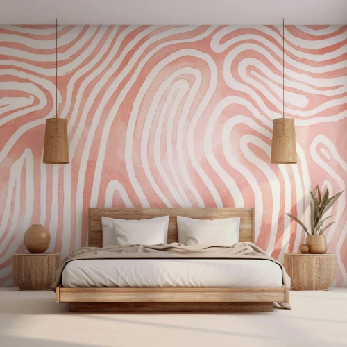 Tapet Premium Canvas - Într-un labirint de coral - Minimalism, Artă Modernă, Abstracția - 250x175 cm