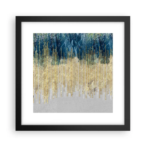 Poster în ramă neagră - Granița aurită - 30x30 cm