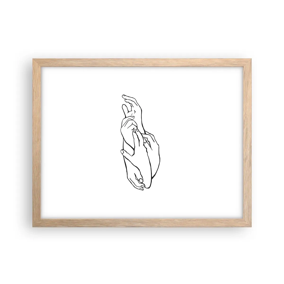 Poster în ramă de stejar deschis - Atingere bună - 40x30 cm