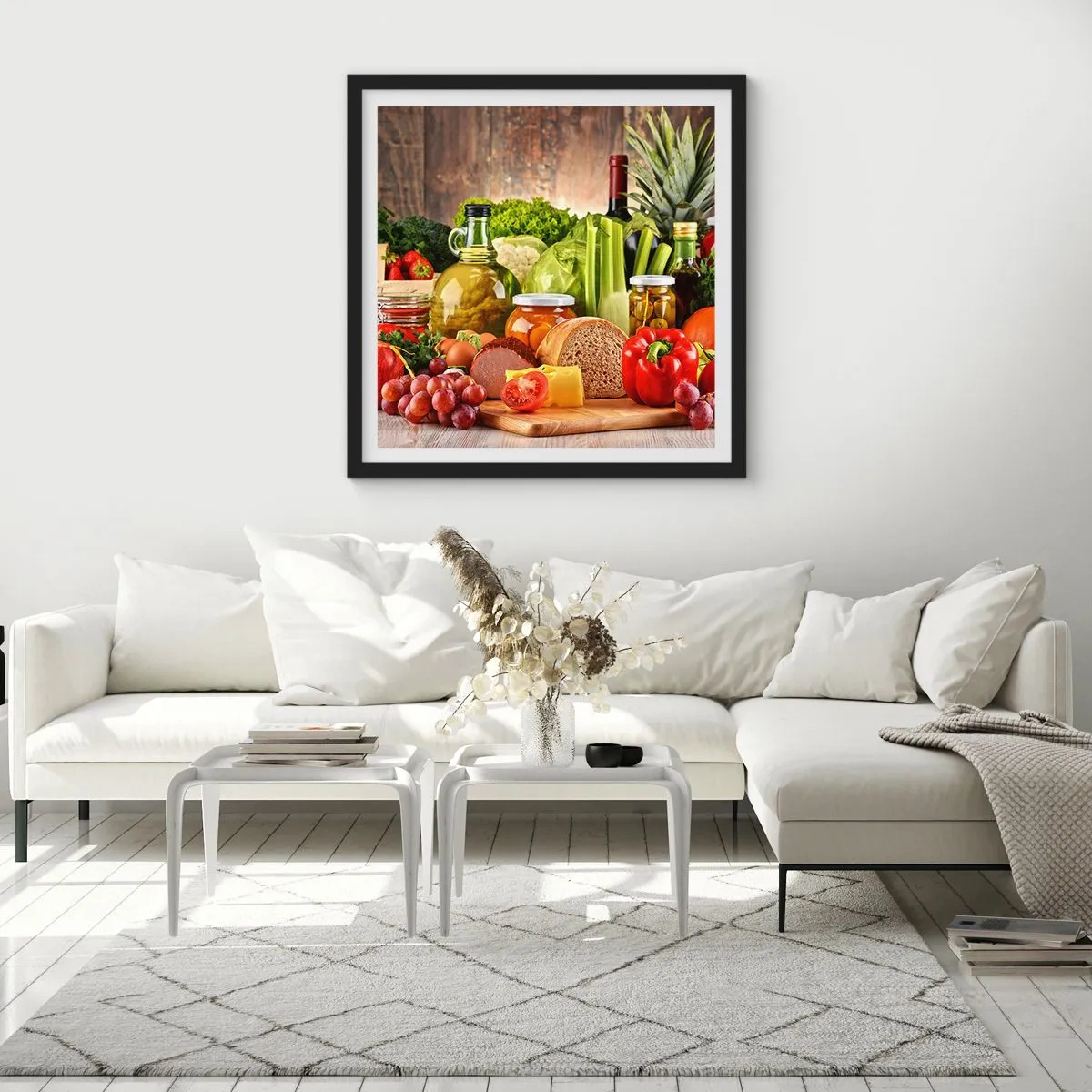 Poster în ramă neagră - Afumate, prăjite, marinate - 50x50 cm