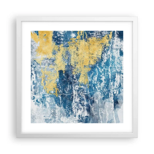 Poster în ramă albă - Abstracție de vreme - 40x40 cm